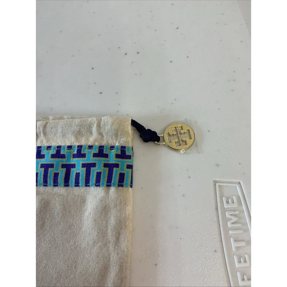 New‎ Lot of 4 Tory Burch Dust Bag 12x15 Beige Drawstring Color Detail Logo Charm